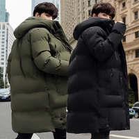 Men’s medium long winter plus fat size down padded jacket with thick warm padded jacket