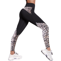 Printed Leopard Print High Waist High Elastic Fitness Running Yoga Pants