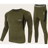  Thermal Underwear Set Fleece Lined Winter Base Layer Warm Long Sleeve Shirt & Pants Outdoor Sports