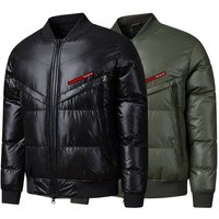 Men's Clothing 25 New Winter Letter Printing Retro Loose Hooded Warm Bread Coat Unisex Fashion Jacket