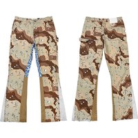 Camouflage Splatter Print Cargo Pants & Streetwear High Waisted Wide Leg Joggers Hip Hop Baggy Trousers Casual Wear