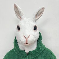 Foreign Trade Halloween Animal Headgear Big Rabbit Easter Bunny Mask Latex