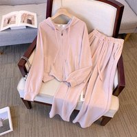 Clothing Complete Set Casual Sports Style Hooded Sweater Jacket Fat To Look Slim Pants