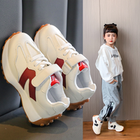 Shoes Toddlers Sneakers Breathable PU Leather Flats Tennis Shoe Pink Black Gray