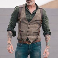 Clothing 2024 Fashion Casual Suit Vest Stitching Single breasted Vest