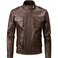 Leather Casual Jacket Stream Slim Fit Handsome Autumn Motorcycle Jacket