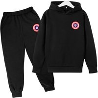 Kids' Fleece Hoodie & Jogger Set - Embroidered SU Map Casual Outfit, Cozy Two-Piece Loungewear