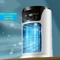 Portable Smart Air Conditioner 7 LED Lights Mini USB Air Conditioner Cooling Cooler Fan Home Office