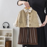 Ropa infantil Wuxiaoqi, primavera otoño 2025, nueva chaqueta de estilo coreano para niños y niñas de 0 a 4 años.