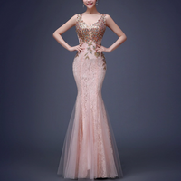 Clothing evening dress summer wedding fishtail long lace bridesmaid dress banquet dress skirt slim