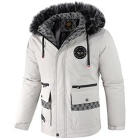 Men's Clothing Winter Fleece-Lined Hooded Jacket With Detachable Fur Collar - Warm Thickened Casual Coat For Cold Weather (Black/White, Sizes M-5XL)