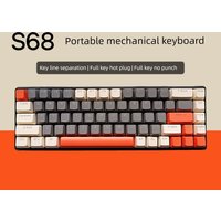 Pgpn S68 68 61 Keys Wired Nical Keyboard Hot Plug Portable Office Wireless Bluetooth