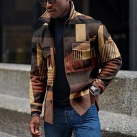 Man's clothing Men's cardigan button coat hoodie 3D printing multi-color top men's wear