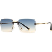new modern retro square frame narrow sunglasses INS style street photography big-name sunglasses 2A179