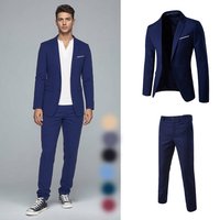 Men's Clothing Suit suit men's two piece business professional formal small suit slim groomsmen groom wedding dress