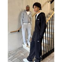 Men's Fashion Hoodie & Jogger Set With Digital Print - High Street Style, Zip-Up Hoodie & Long Pants For Spring & Fall
