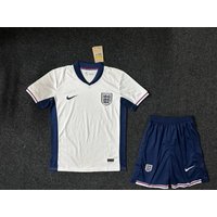 2024 New Adult Children's England National Team Home/Away Football Jersey T-shirt Shorts Set - All Size