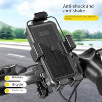 Universal Bike Phone Mount Handlebars Mirror Shockproof Motorcycle Phone Holder Waterproof Umbrella Option Compatible All Smartphones
