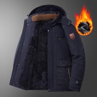  Winter Thickened Lambskin Cotton Padded Jacket Mid Length Warm Coat Plush Lining Cold Weather 