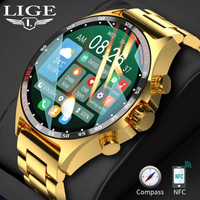 NORTH EDGE GPS Smart Watch Bluetooth Call Receive Dial Fitness Tracker 1.58" HD Full Touch Screen Heart Rate Blood Pressure Monitor