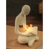 1pc Resin Statue Tulip Night Light Decoration, Modern Minimalist Living Room Home Decor Abstract Creative Personality Ornament Birthday Gift