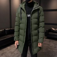 Long Down Jackets Winter Coats Chaquetas Hooded Casual Winter Parkas High Quality Male Jacket Cotton Padded Parkas Coats