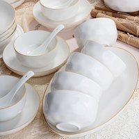 Underglaze Ceramic Tableware Set Rice Bowl Household High End Bowl And Plate Set