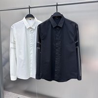 Men's Clothing Style Long Sleeve Shirt Business Slim Fit Arrow Stripe Embroidered Shirt Simple Shirt BWCAD3992