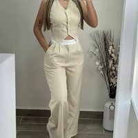 waist stitching commuter leisure suit