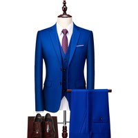 suits groomsmens suits three piece suits solid slim Korean style business casual fashionable trendy suits