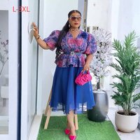 Elegant Flowy Maxi Dress Puff Sleeves – Floral Print Chiffon Line Dress