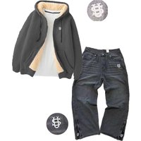 Men's Clothing Autumn And Winter Men's Letter Embroidery Hot Stamping Lambskin Jacket Jeans Suit
