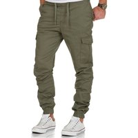 Men's Workwear Multi-Pocket Casual Pants Trousers Woven Sports Leggings Polyester Standard Thickness For Winter Autumn Spring
