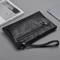 Wrist Men's Envelope Large Capacity Soft Leather Clutch Mobile Phone Bag Wallet 2026
