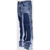 Clothing Retro Street Style Denim Overalls Fashion Ins Overalls Hot Style Elastic Patch Denim Layered Flared Pants