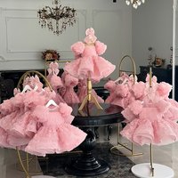 Elegant Princess Dress For Girls – Pink & Red Formal Party Dress For Birthday, Flower Girl, Piano Recitals (80-160cm)