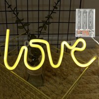 Neon LED Wall Lights – Battery Operated Love Flamingo Cactus & Star Decor Bedroom Party & Photo Backdrop 