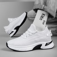 Inner Height-increasing Fly-woven Running Shoes, Platform Muffin Mesh Sneakers