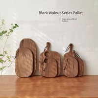 Walnut Cutting Board – Japanese Style Whole Wood Chopping Board Steak Fruits & Bread 