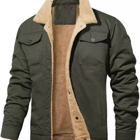 Men's Clothing Jacket With Fleece-cotton Cargo Casual Jacket Jacket