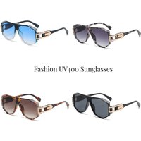 TGOGO New aviator men’s sunglasses isn’t European and American street photography modern retro polygonal large frame toad glasses UV400