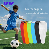 Breathable Hexagon Padded Sports Shin Sleeves Slip Resistant EVA Protection Soccer Basketball & Cycling