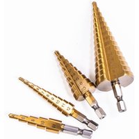 Step Drill Bit Set – Hex Shank Multi-Size Unibit For Metal, Wood & Plastic – High-Speed Steel Construction