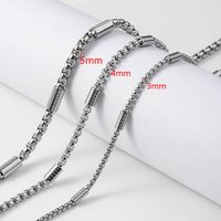 Hot Selling Men’s Trendy And Personalized Hip-hop Necklaces, Domineering Accessories, Titanium Steel Non Fading Square
