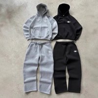 Men's Black Hoodie Set With Star Long Sleeve Geometric Pattern Regular Fit