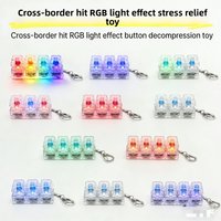 Backlit Mechanical Axis Keychain Decompression Button Creative Electronic Keyboard Pendant Toy
