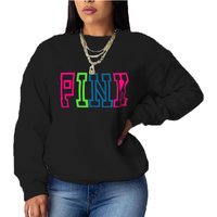 Fashion Print Headless Casual Loose Long sleeved Hoodie
