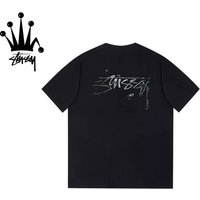 Stussy Mercury Print Pattern Pure Cotton Short Sleeved T-shirt