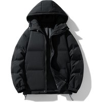 2026 Fashion Wintercoat 100% Polyester Pure Long Sleeve Casual Loose Keep Warm Zipper Hooded Cotton Padded Jacket