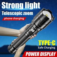 Magnetic Attraction Digital Display P50 Telescopic Zoom High-power Strong Light Flashlight 117